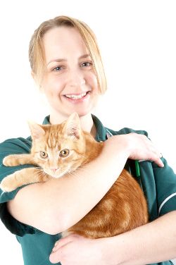 nurse with cat